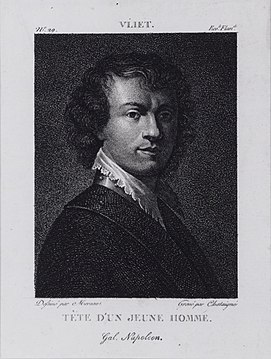 Alexis Chataigner, Tête d'un jeune homme, eau-forte et gravure, 1804.