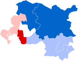 Carte de l'étiquette politique des présidents des territoires de la métropole