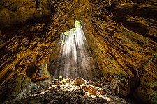 Natural stalactites cave in Shoushan National Park. Taiwan Photo by