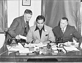 Ventura Tenario signing contract, Sydney, 1937.