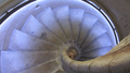 Spiral staircase to access the bell tower