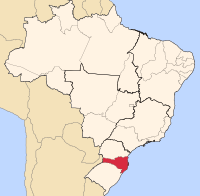 Ligging van Santa Catarina in Brasilië