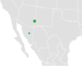 Mexican wolf (Canis lupus baileyi) range