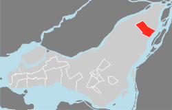 Location on the Island of Montreal
