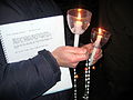 Pro-life candlelight vigil outside a Planned Parenthood location on Comm Ave with rosary and Stations of the Cross