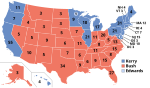 Electoral map, 2004 election