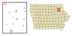 Location of Waucoma, Iowa