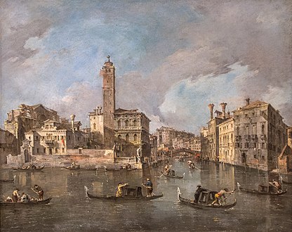 View on the Grand Canal at San Geremia, Venice, Francesco Guardi, 1760–65