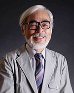 Photo of Hayao Miyazaki in 2012.