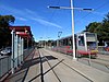 An inbound train at Junipero Serra and Ocean station, 2018