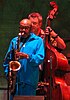 James Moody with bassist Todd Coolman in background