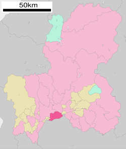 Location of Kakamigahara in Gifu Prefecture
