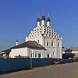 The Church of St. Nicholas in Kolomna. Five rows of kokoshniks completely cover the vaults outside.