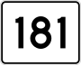 Route 181 marker