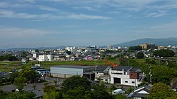View of downtown Miyakonojo, from Miyakonojo Castle Ruin Park