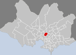 Location of Aires Puros in Montevideo