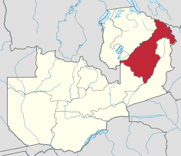 Provincia di Muchinga – Mappa