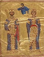 Miniature of Michael VII, later retouched to portray Nikephoros III