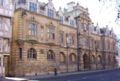 The Rhodes Building of Oriel College on the south side of the High Street.