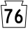 Pennsylvania Route 76 marker