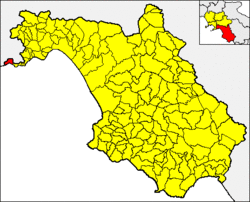 Positano within the Province of Salerno