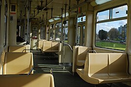 Interior of one of the trams