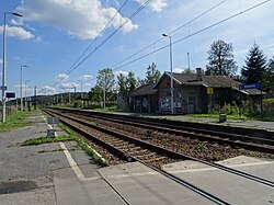 Train stop in Półwieś