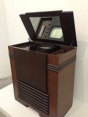 First U.S. commercial TV set, the RCA Victor TRK 12 (1939)[74]