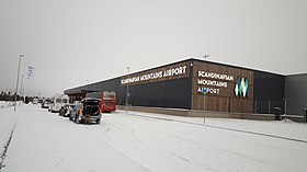 Terminal de l'aéroport des montagnes de Scandinavie en 2020.