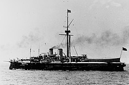 Austro-Hungarian ironclad SMS Kronprinz Erzherzog Rudolf.