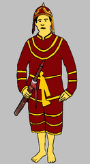 Siamese infantry uniform before 1852