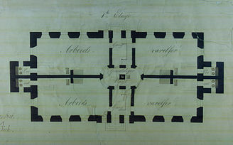 Drawing of the ground floor of the slavery