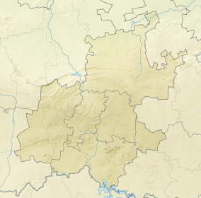 Map showing the location of Kromdraai fossil site