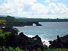 Volcanic coastline.