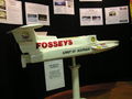 Model of Spirit of Australia in which Ken Warby set the world water speed record in 1978 on the dam.