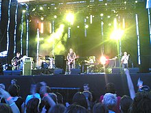 Starsailor live at Summercase Festival, Madrid. From left: Ben Byrne (on drums), James Walsh, Barry Westhead and James Stelfox