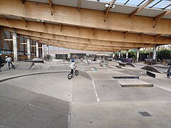 Vue générale du skatepark.