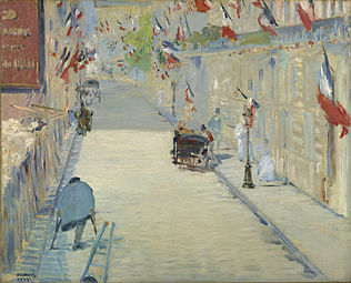 爱德华·马奈, The Rue Mosnier with Flags, 1878