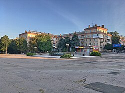 Amvrosiivka. Central square