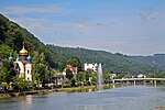 Kuranlage Bad Ems am Ufer der Lahn