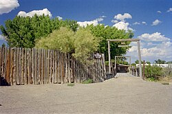 The entrance to Fort Uncompahgre, originally built in 1928 and rebuilt in 1990