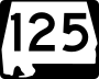 State Route 125 marker