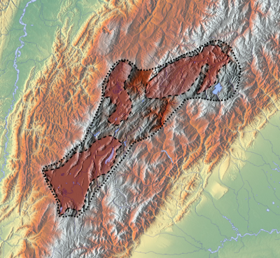 Ocetá Páramo is located in the Altiplano Cundiboyacense