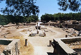 Vue des ruines de l'amphithéâtre.