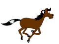 a running horse (animated) (from Cartoon)