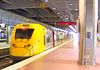 An X3 train in use as the Arlanda Express at Stockholm Central station in 2006