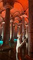 Art installation inside Basilica Cistern