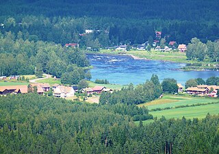 Vy mot Björbo och Fänforsen