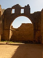 Interior of the ruined Basilica of Bahira, Bosra