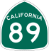 State Route 89 marker